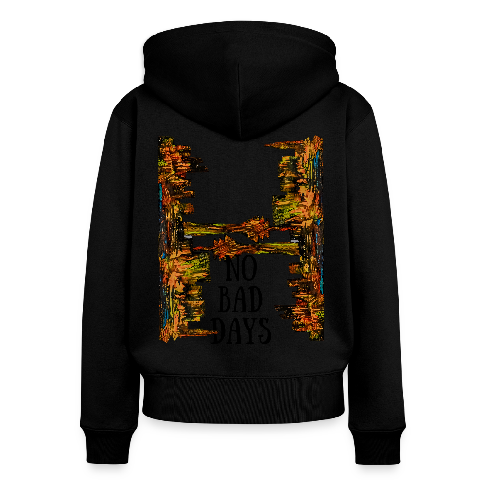 Frauen Kapuzenjacke Düsseldorfer Skyline Backprint - Schwarz