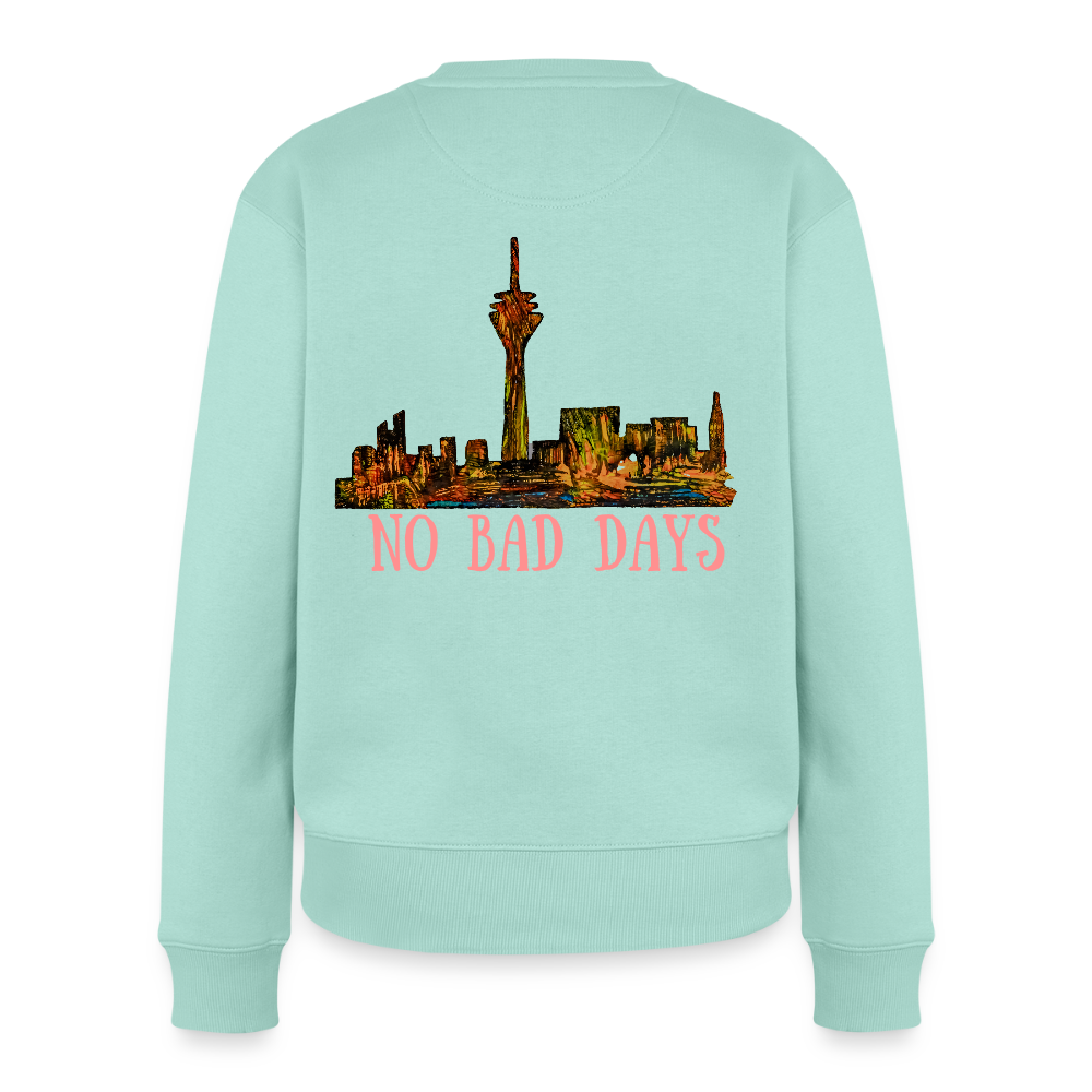 Frauen Pulli Düsseldorfer Skyline Backprint - Mint 