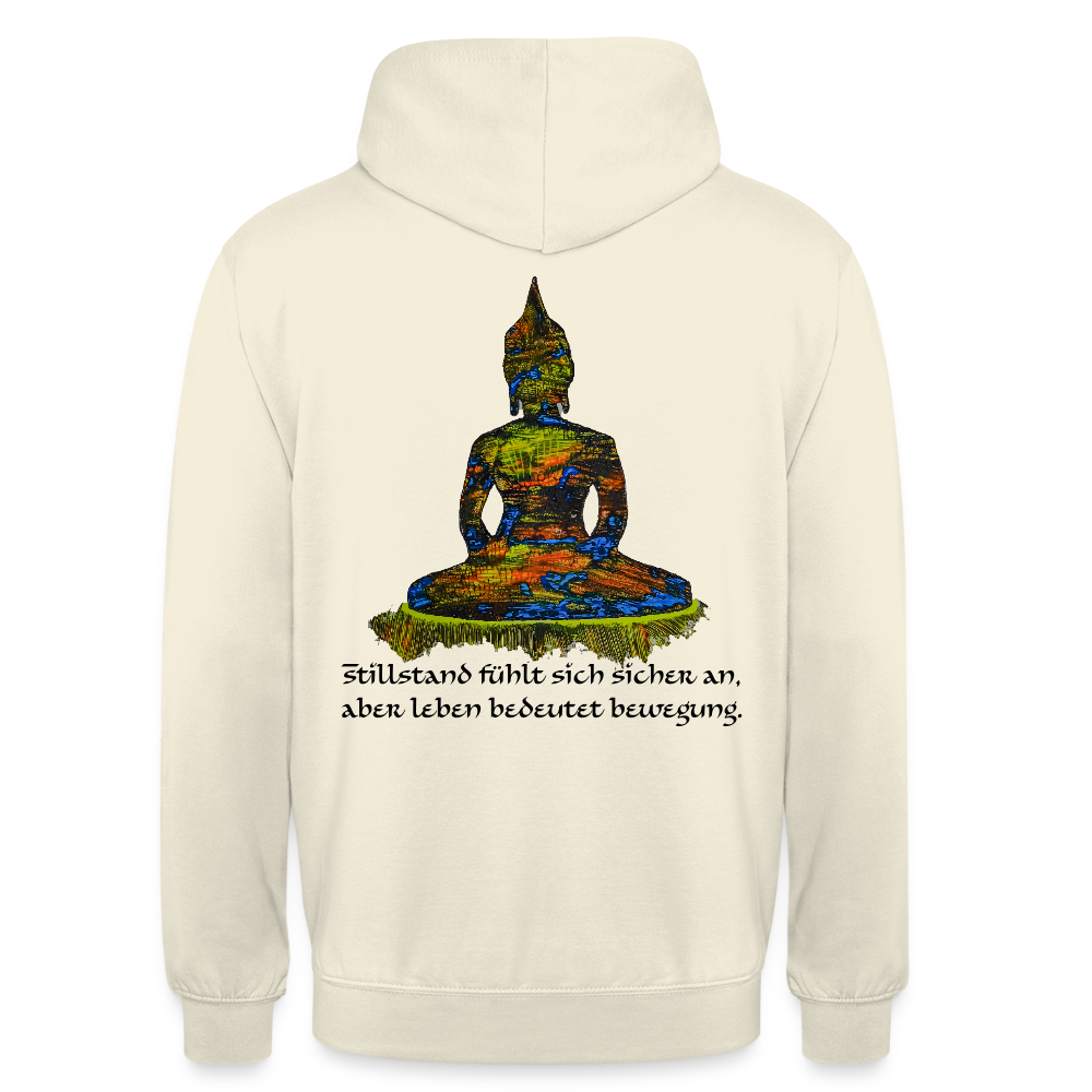 Unisex Hoodie Buddha Backprint - Vanille-Milchshake