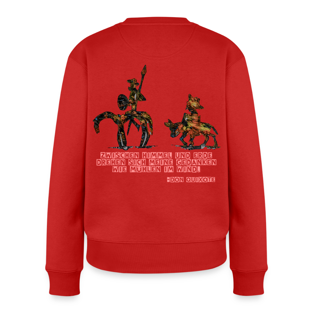 Frauen Pulli Don Quixote Backprint - Rot