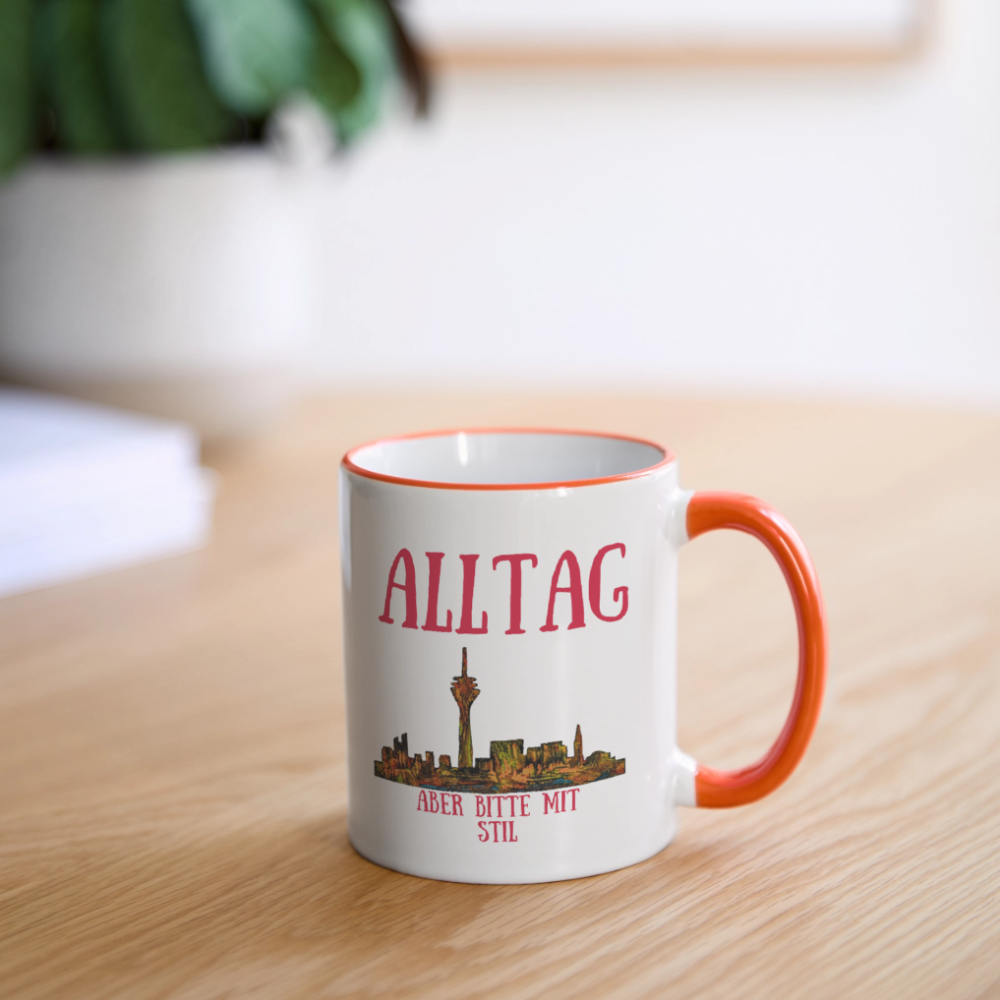 Tasse - Weiß/Orange