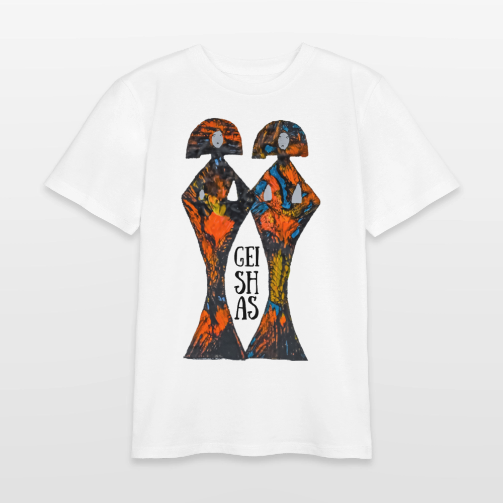 Unisex Teenager T-Shirt Geishas - Weiß