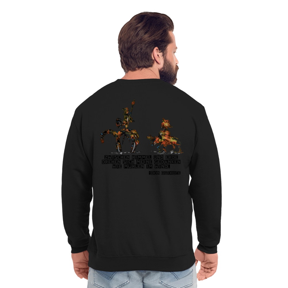 Unisex Pulli Don Quixote Backprint - Schwarz
