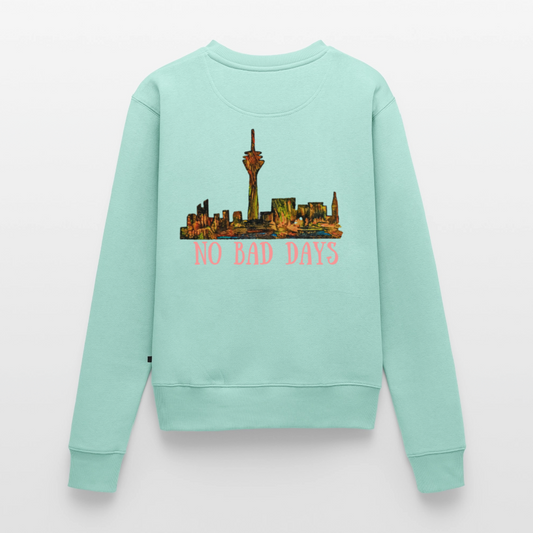 Frauen Pulli Düsseldorfer Skyline Backprint - Mint 