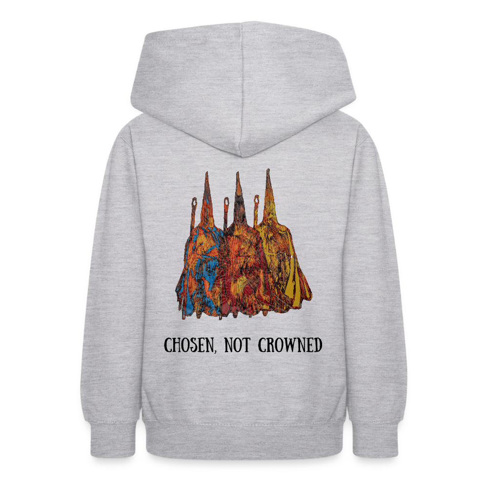 Teenager Hoodie Nazzarener Backprint - Hellgrau meliert