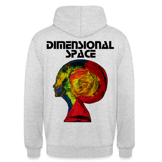 Unisex Hoodie Gaia Backprint - Hellgrau meliert