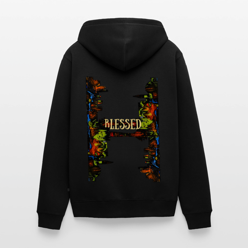 Männer Kapuzenjacke Düsseldorfer Skyline Backprint - Schwarz