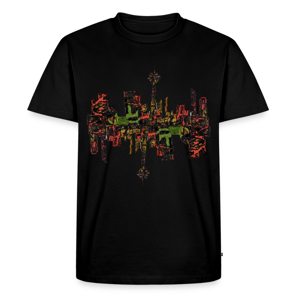 Männer Premium T-Shirt Düsseldorfer Skyline V.9 - Schwarz