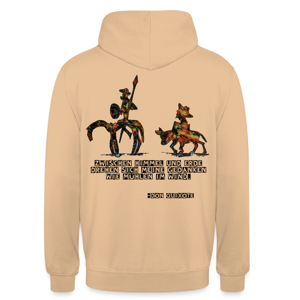 Unisex Hoodie Don Quixote Backprint - Pfirsich