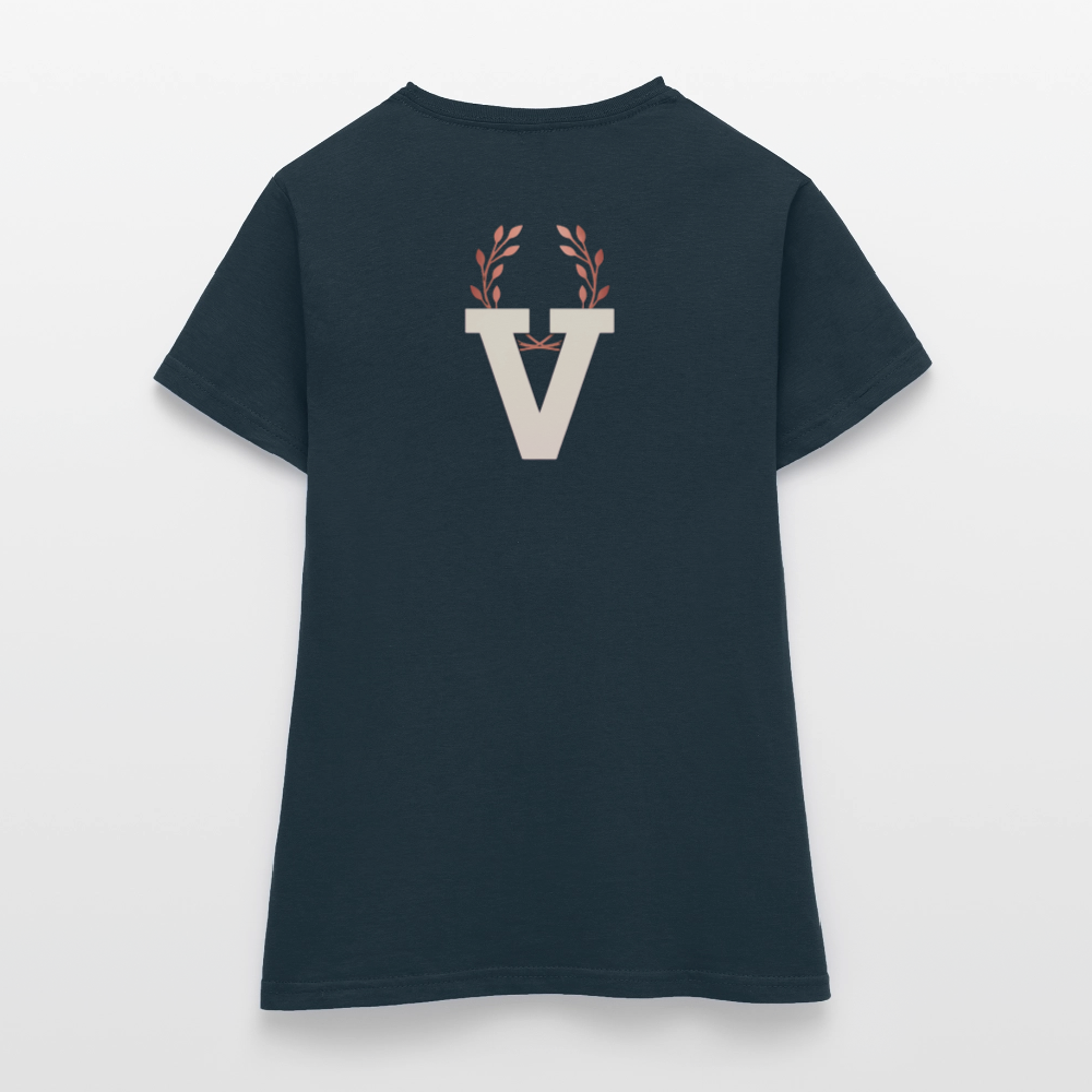 Frauen T-Shirt Düsseldorfer Skyline V.9 - Navy