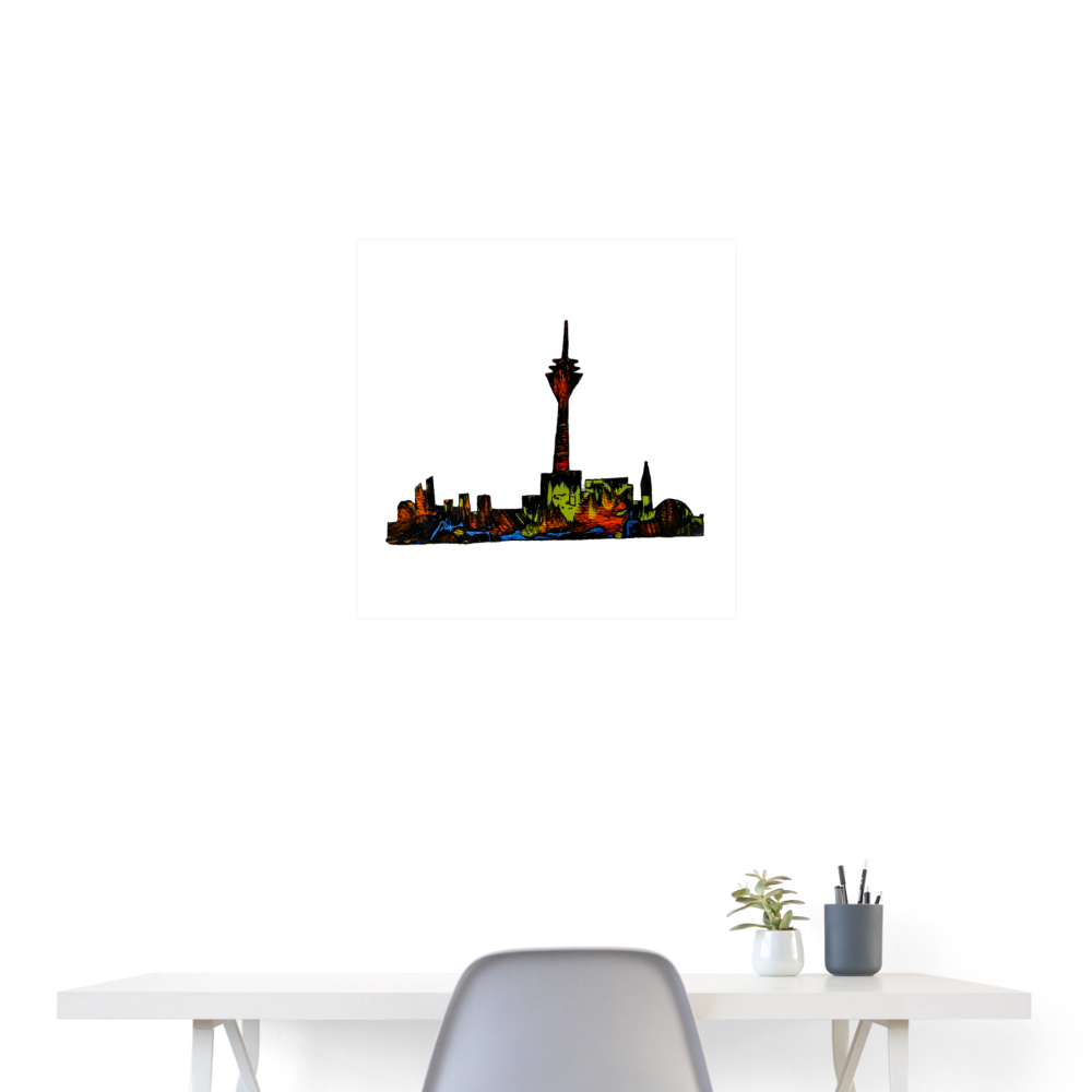 Poster Skyline V.7 - Weiß