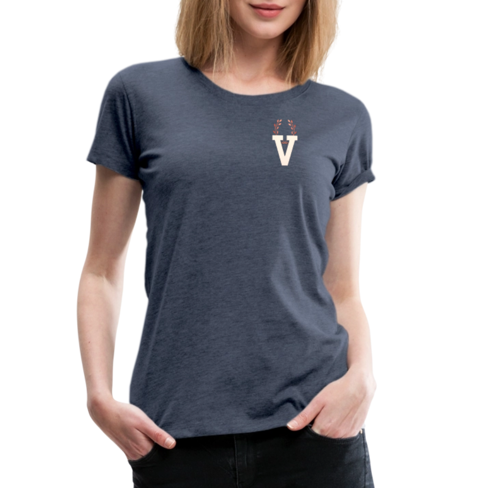 Women Premium T-Shirt Lucy - Blau meliert