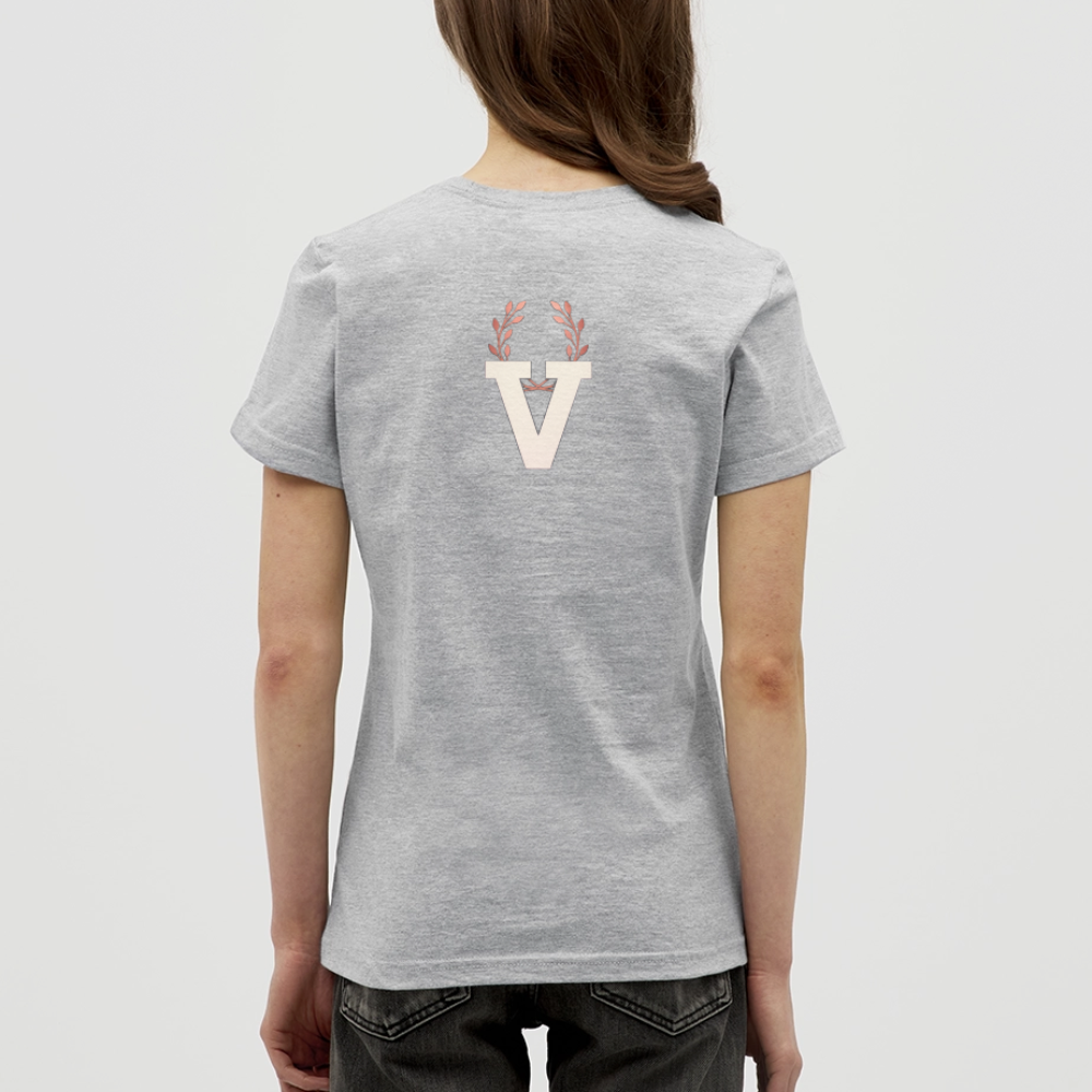 Frauen T-Shirt Zylinder und Stella - Grau meliert