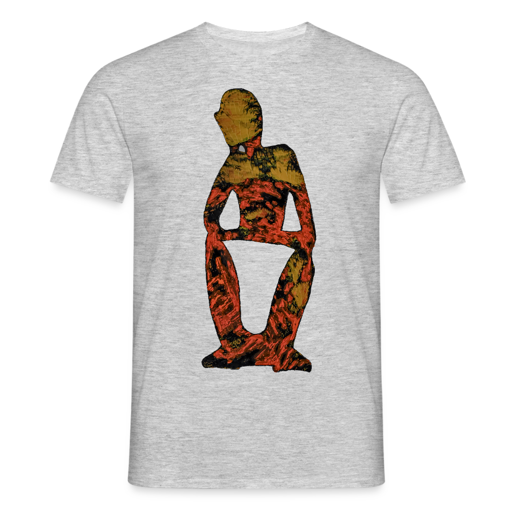 Männer T-Shirt Stille - Grau meliert
