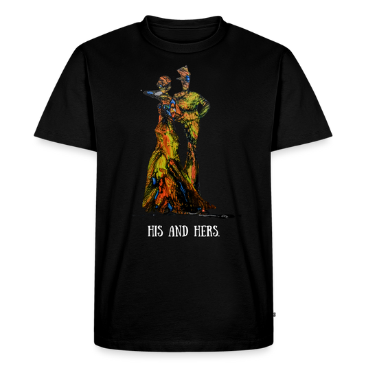 Männer Premium T-Shirt Zylinder und Stella - Schwarz