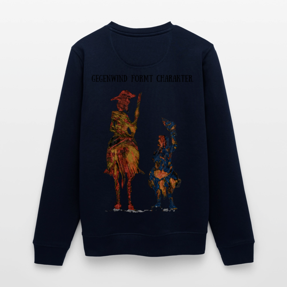 Unisex Bio Pulli Don Quixote Backprint - Navy
