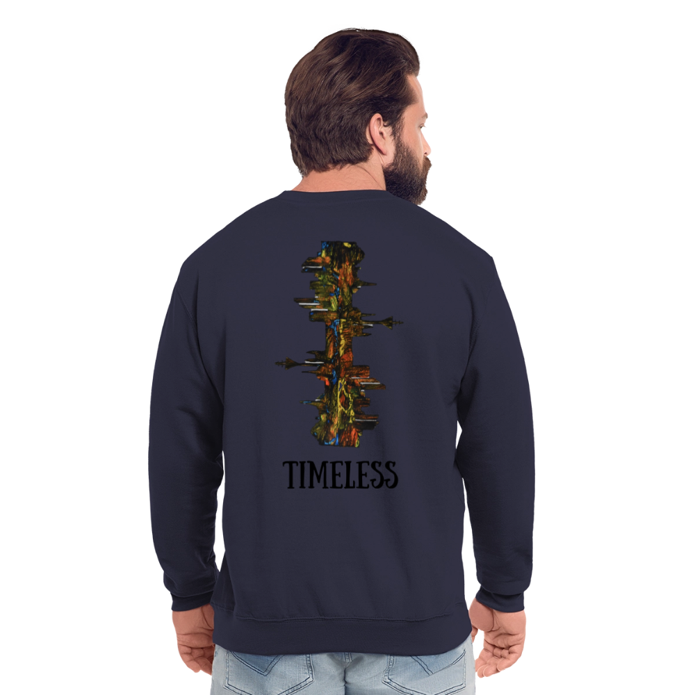 Unisex Pulli Düsseldorfer Skyline Backprint - Navy