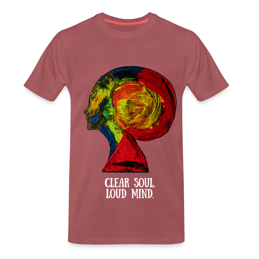 Männer Premium  T-Shirt Gaia - washed Burgundy