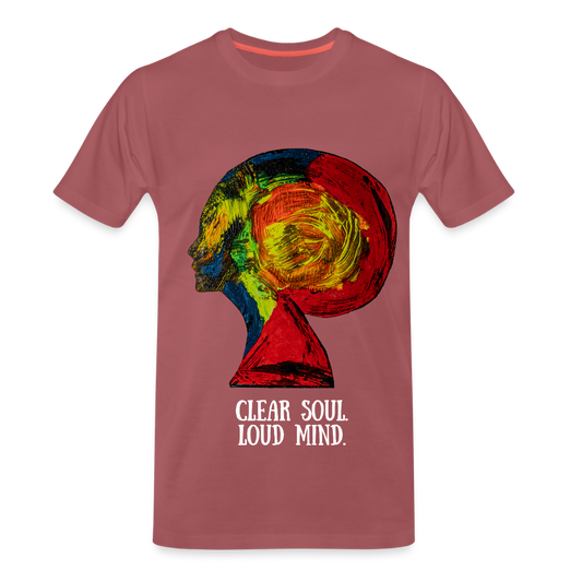 Männer Premium  T-Shirt Gaia - washed Burgundy