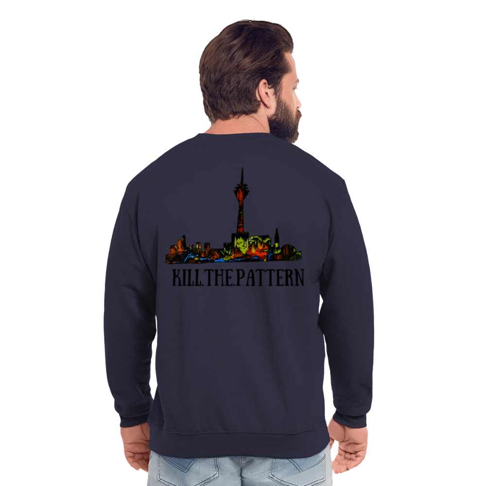 Unisex Pulli Düsseldorfer Skyline Backprint - Navy