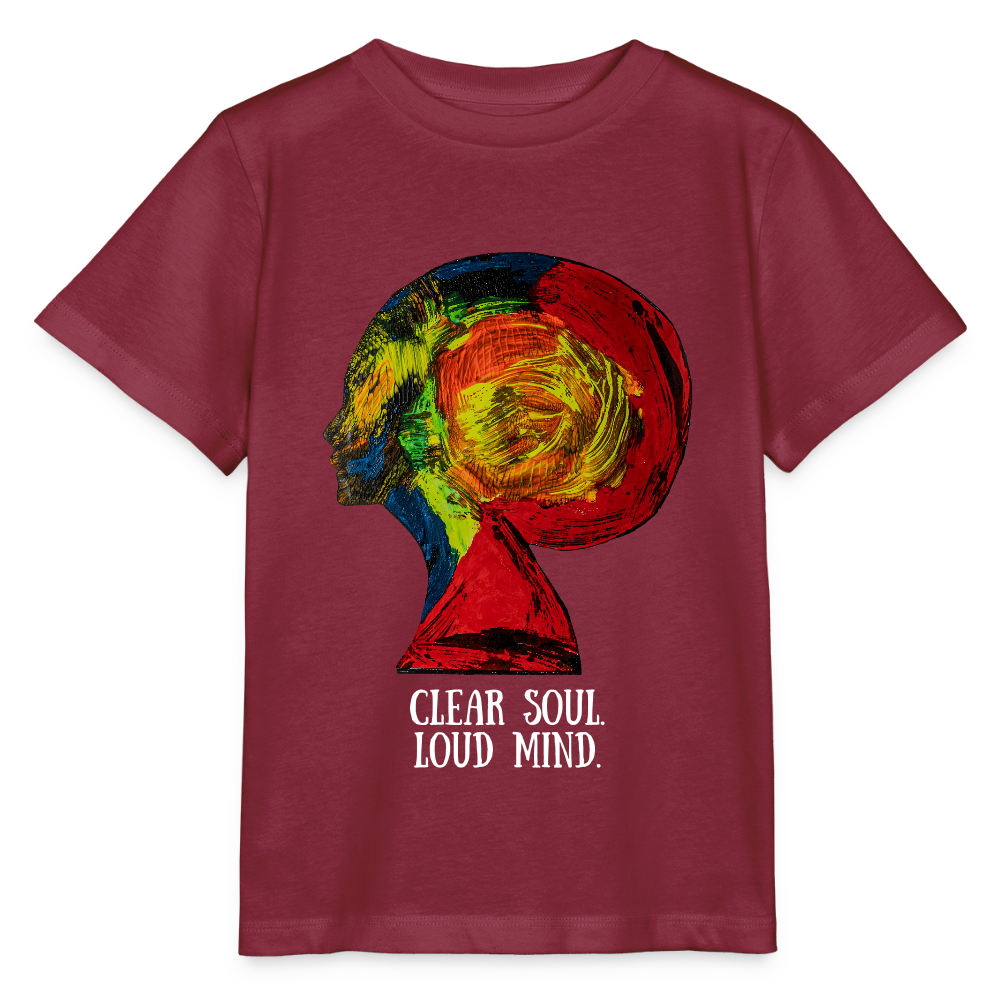 Unisex Kinder T-Shirt Gaia - Burgunderrot