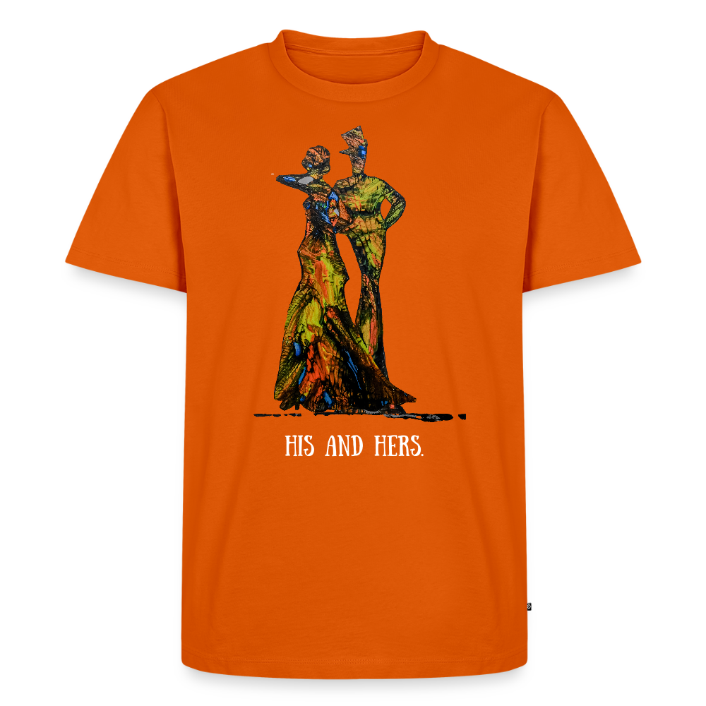 Männer Premium T-Shirt Zylinder und Stella - Orange 