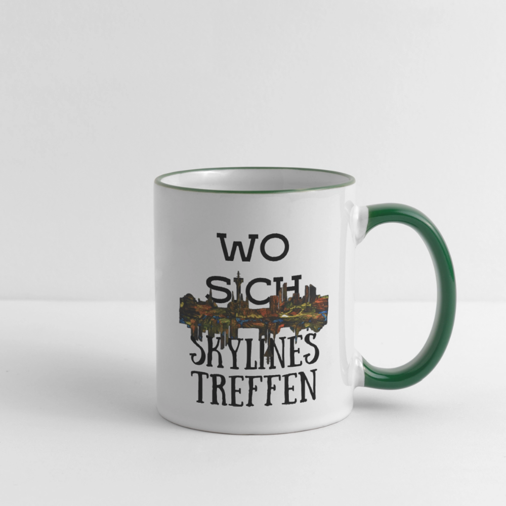 Tasse - Weiß/Dunkelgrün