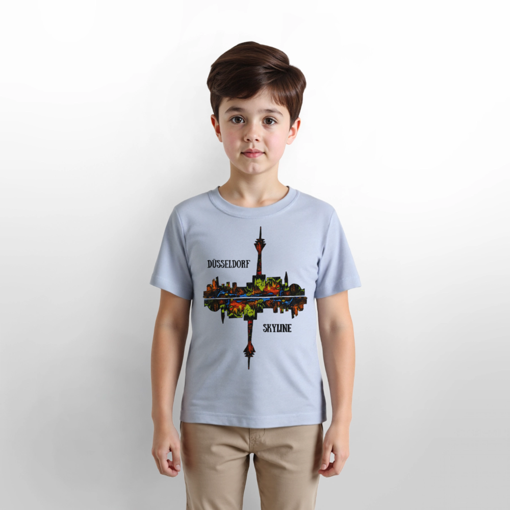 Unisex Kinder T-Shirt Düsseldorfer Skyline V.7 - Lavendel-Violett