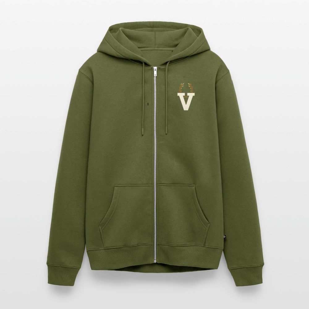 Männer Kapuzenjacke Düsseldorfer Skyline Backprint - Khaki