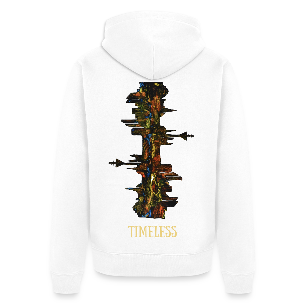 Männer Kapuzenjacke Düsseldorfer Skyline Backprint - Weiß