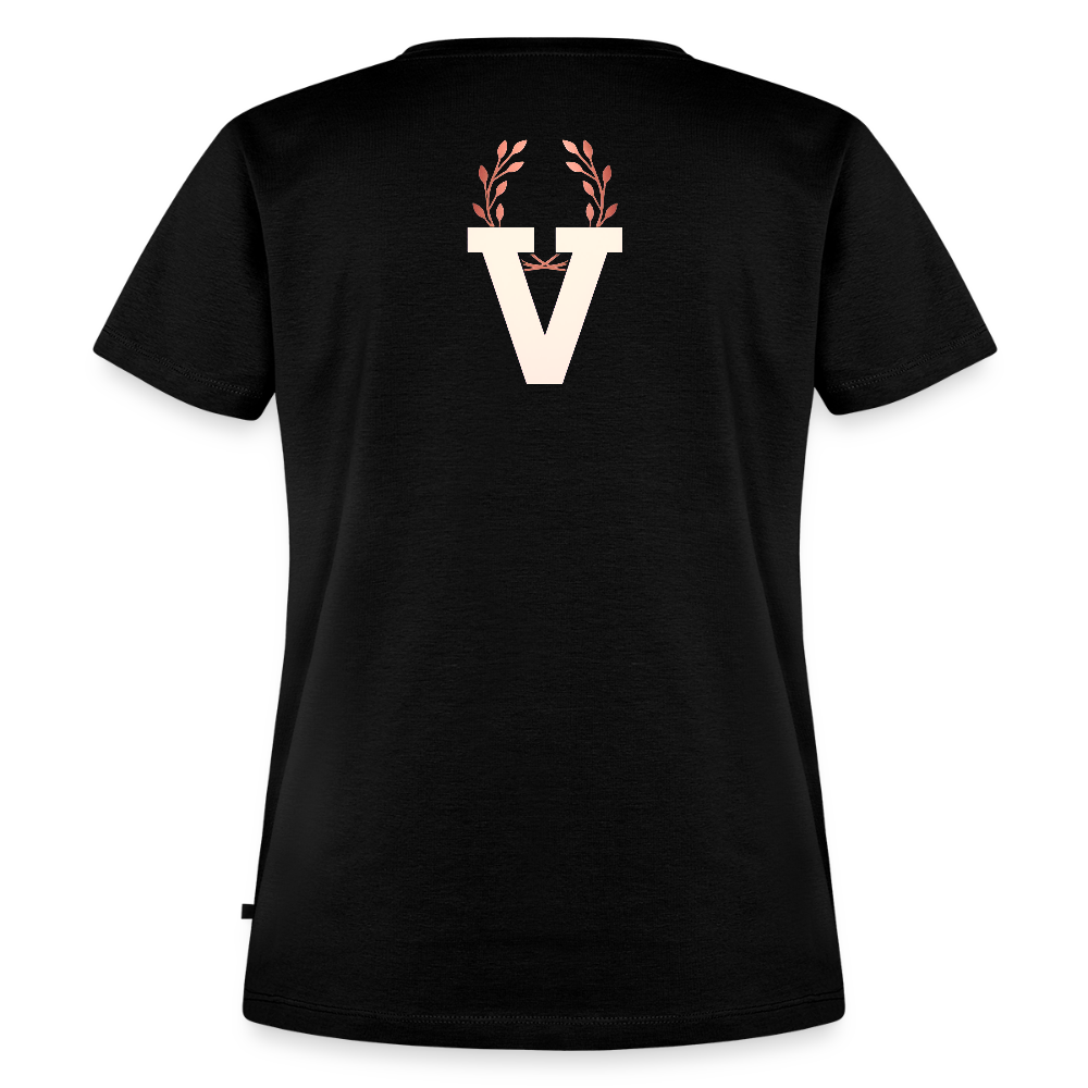 Frauen Premium T-Shirt Düsseldorfer Skyline V.3 - Schwarz