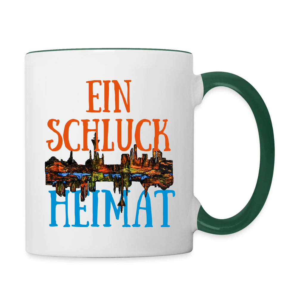 Tasse - Weiß/Dunkelgrün