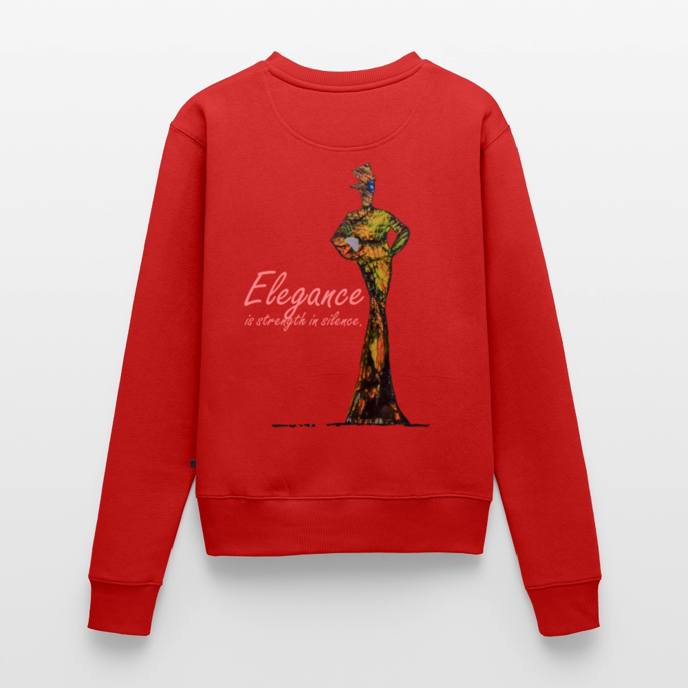 Frauen Pulli Elegance Backprint - Rot