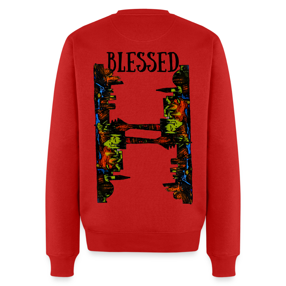 Männer Hoodie Düsseldorfer Skyline Backprint - Rot