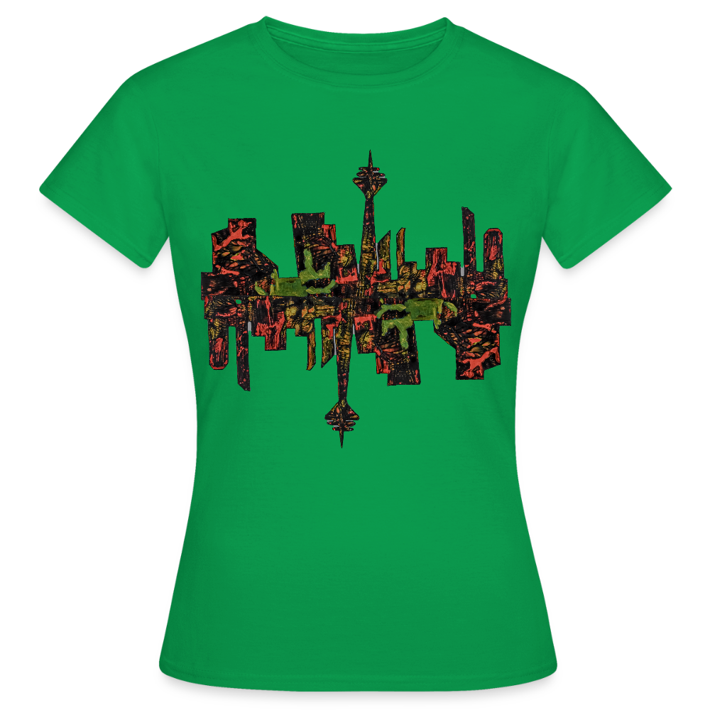 Frauen T-Shirt Düsseldorfer Skyline V.9 - Kelly Green