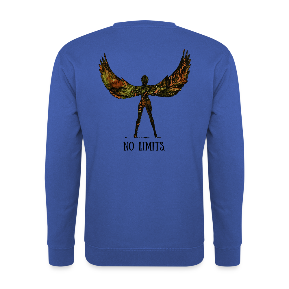 Unisex Pulli Angel Backprint - Royalblau
