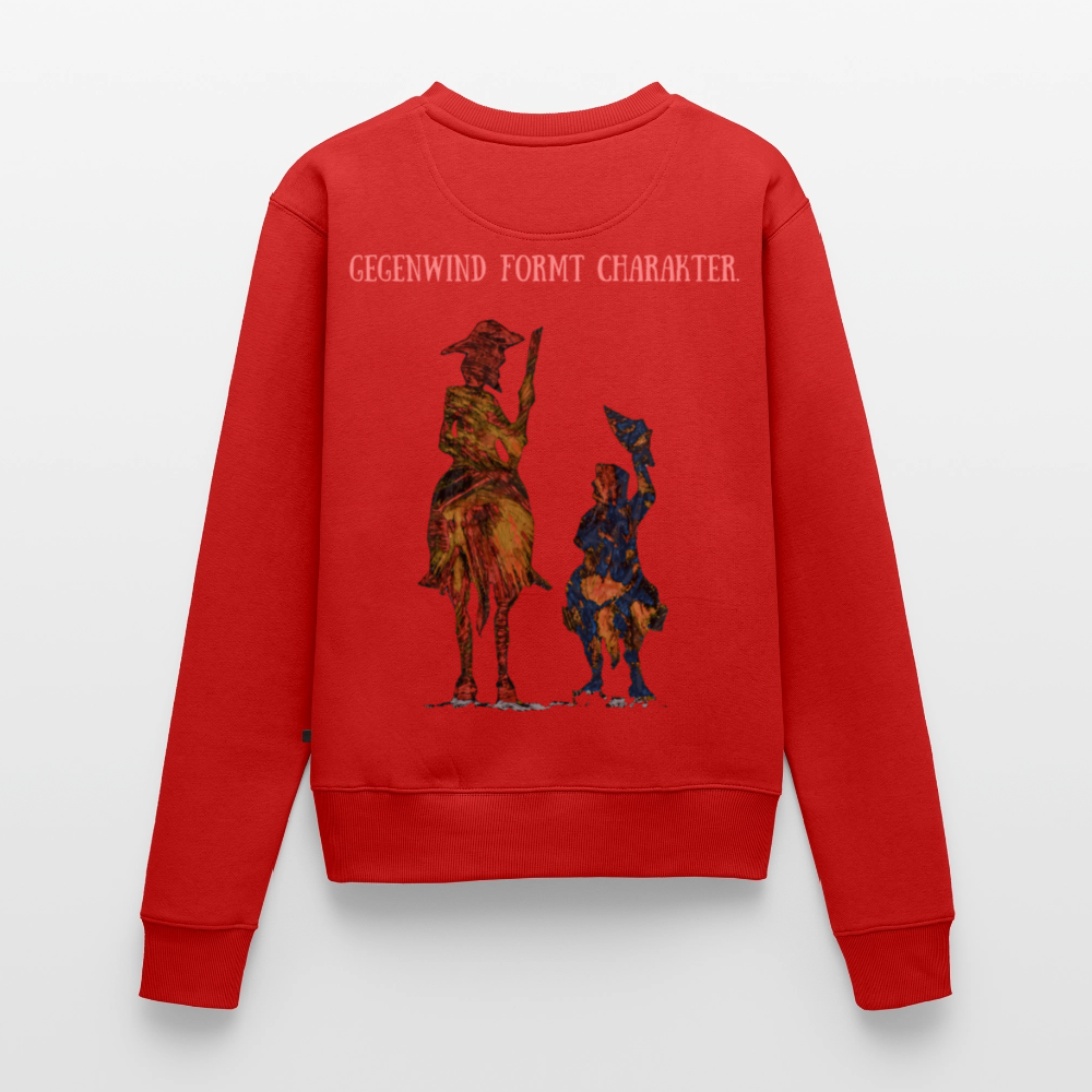 Frauen Pulli Don Quixote Backprint - Rot