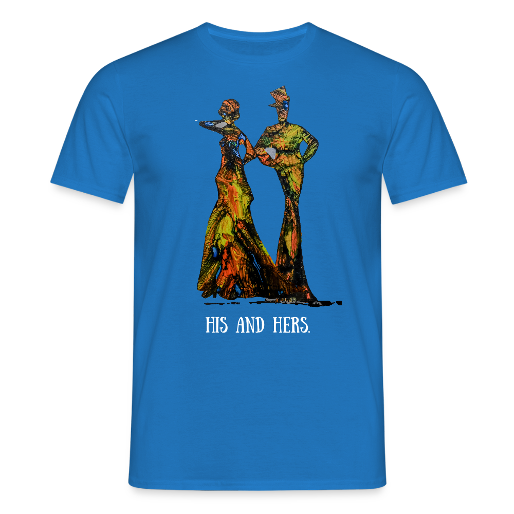 Männer T-Shirt Zylinder und Stella - Royalblau