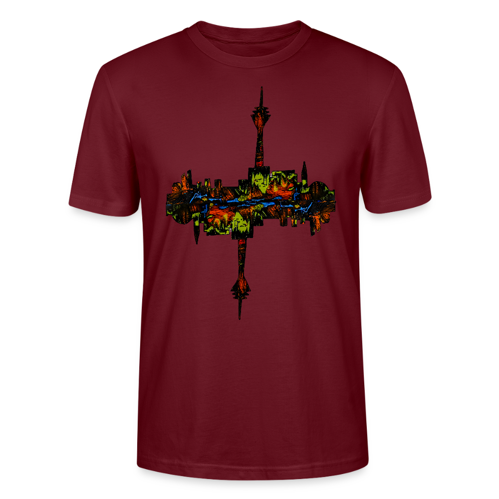 Unisex T-Shirt Düsseldorfer Skyline V.7 - Burgunderrot