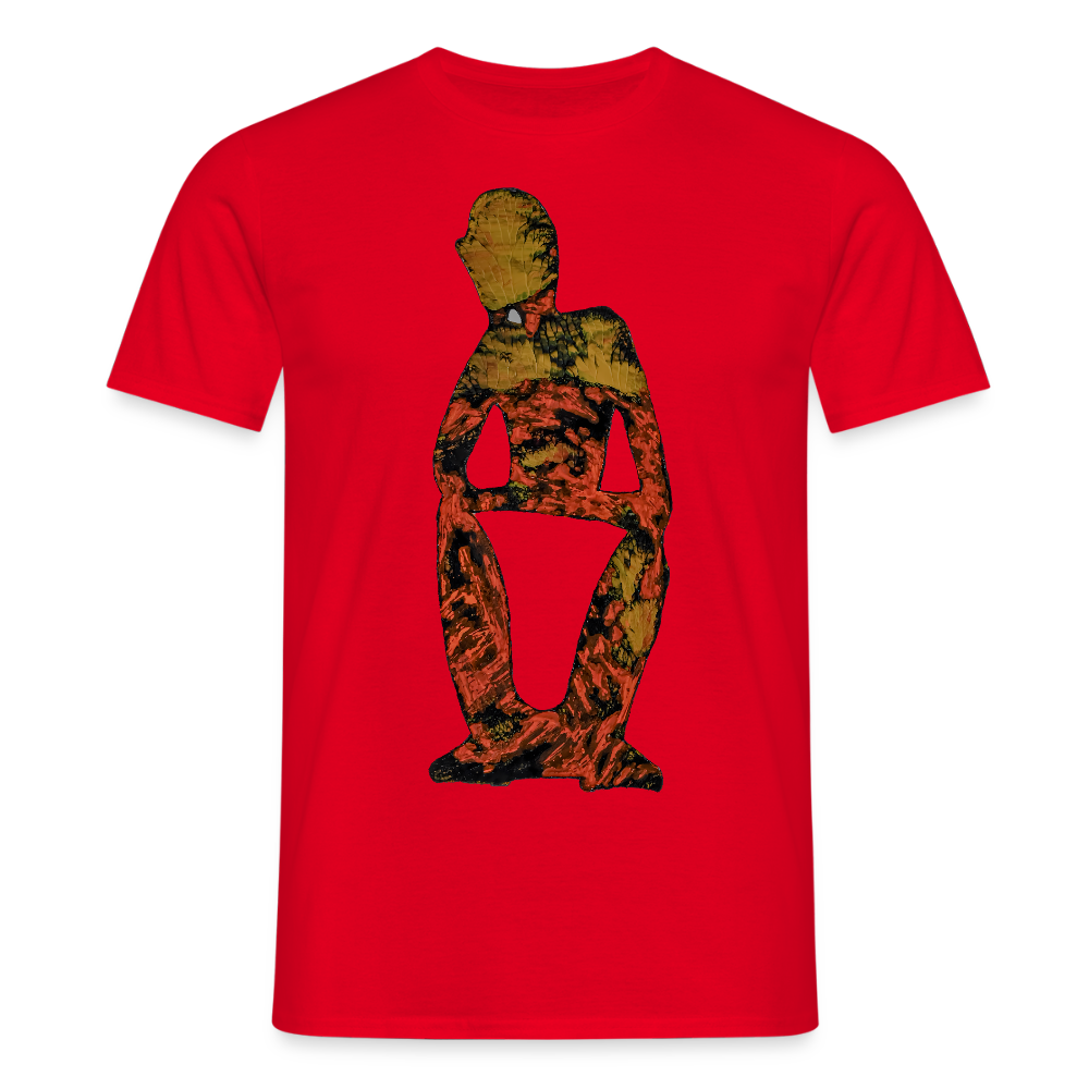 Männer T-Shirt Stille - Rot