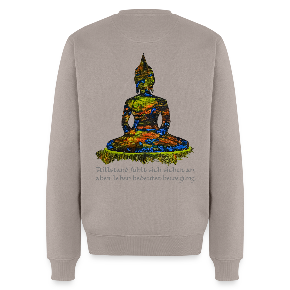 Männer Pulli Buddha Backprint - Taupe