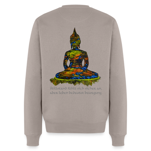 Männer Pulli Buddha Backprint - Taupe