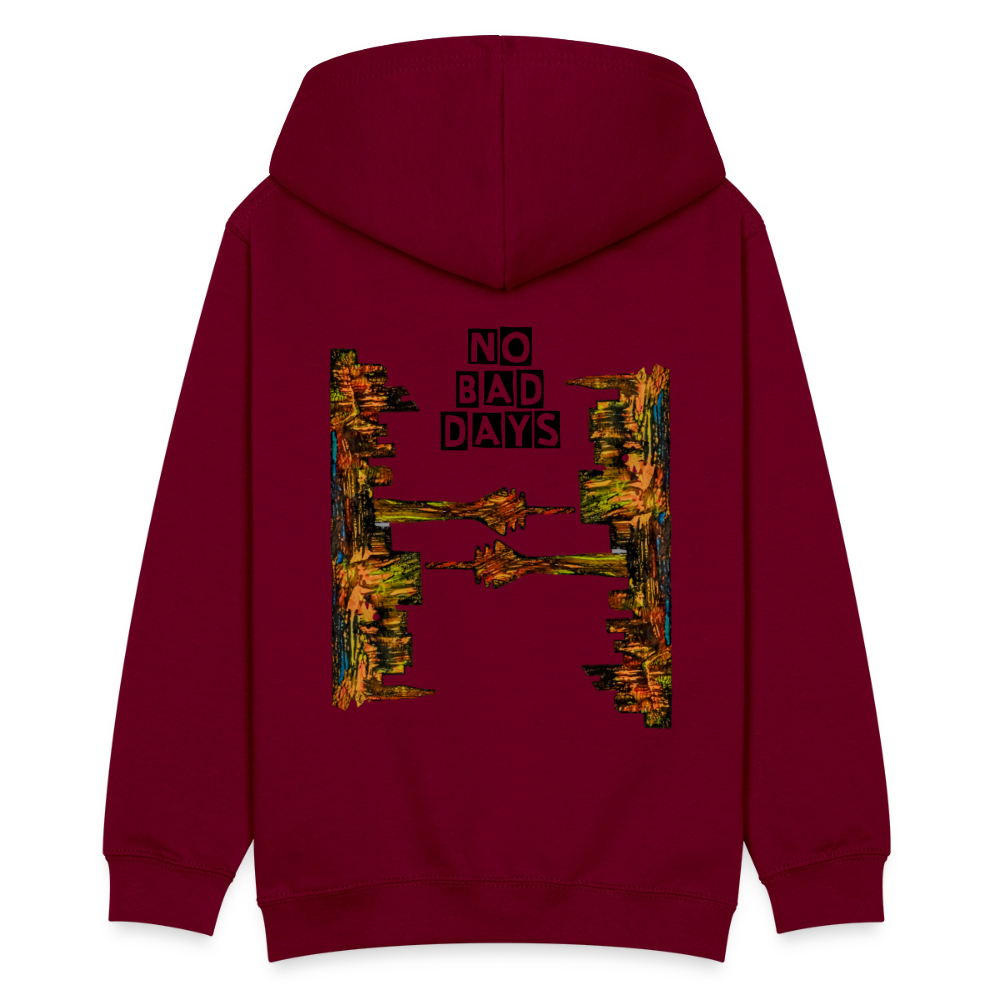 Teenager Hoodie Düsseldorfer Skyline Backprint - Bordeaux