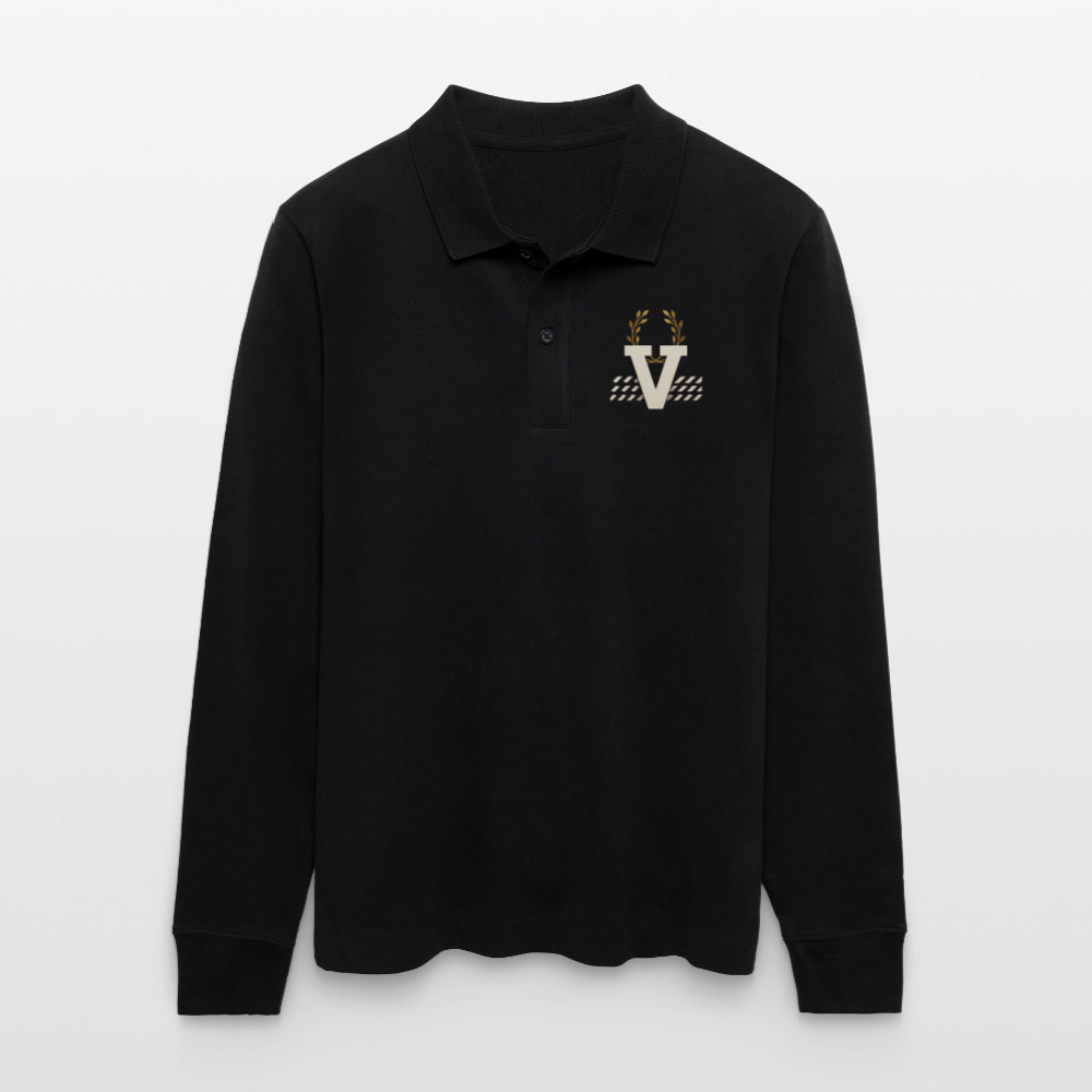 Stanley/Stella Unisex Bio-Langarm-Poloshirt Prepster - Schwarz