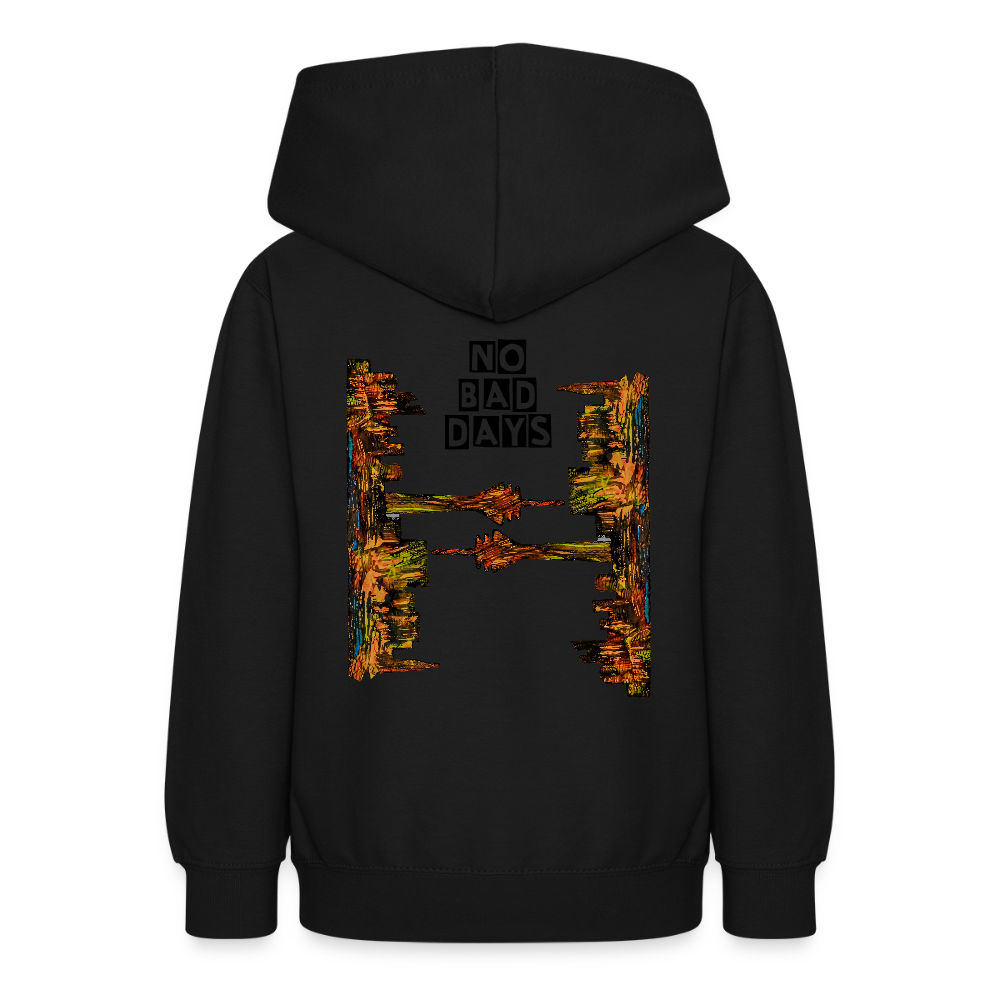 Teenager Hoodie Düsseldorfer Skyline Backprint - Schwarz