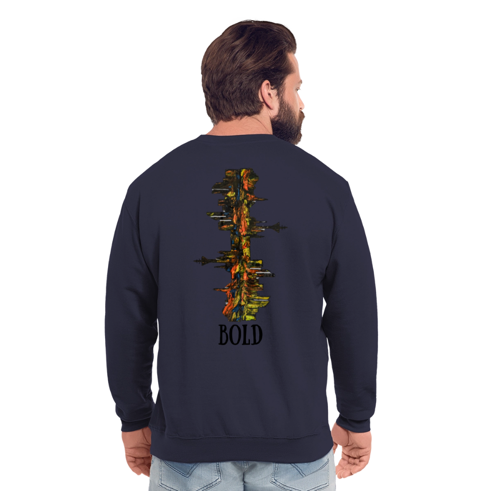 Unisex Pulli Düsseldorfer Skyline Backprint - Navy