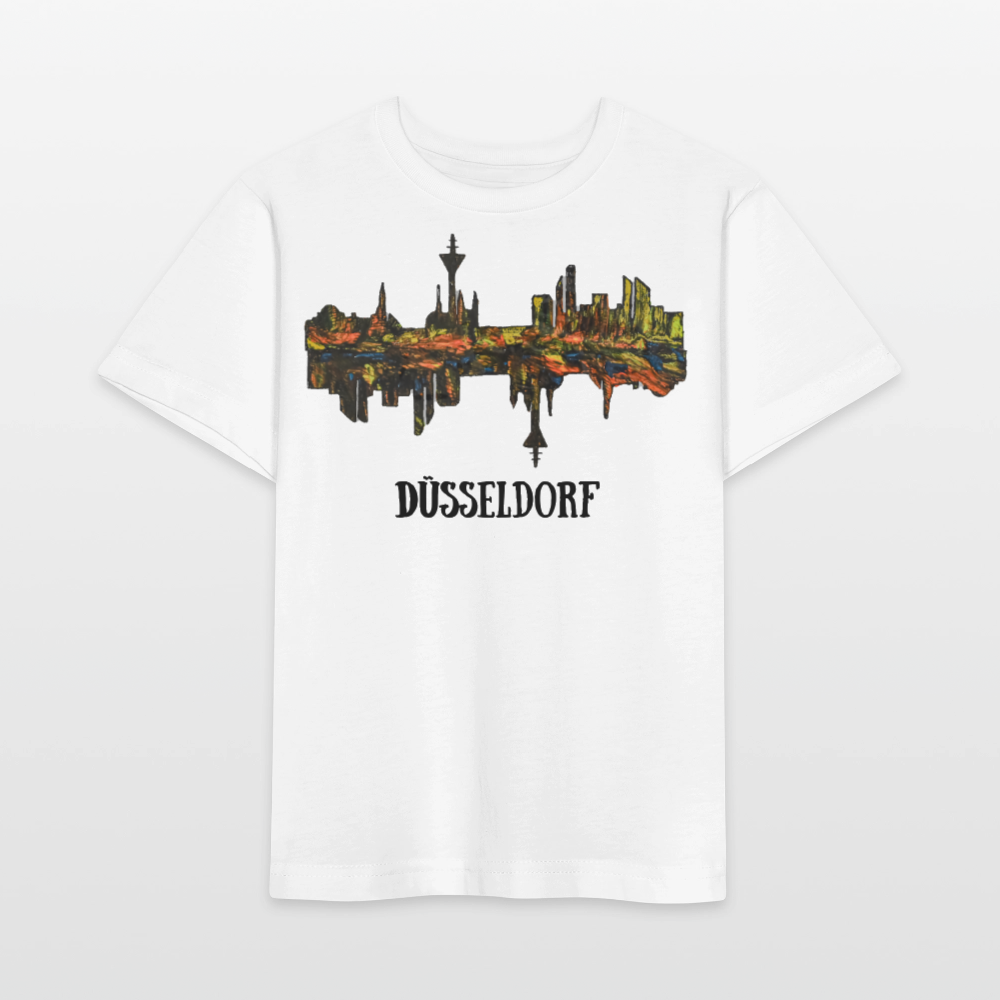 Unisex Kinder T-Shirt Düsseldorfer Skyline V.3 - Weiß