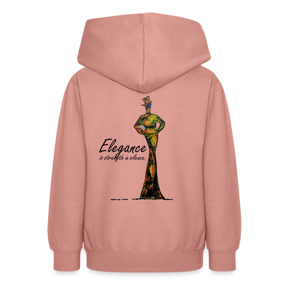 Teenager Hoodie Elegance Backprint - Altrosa