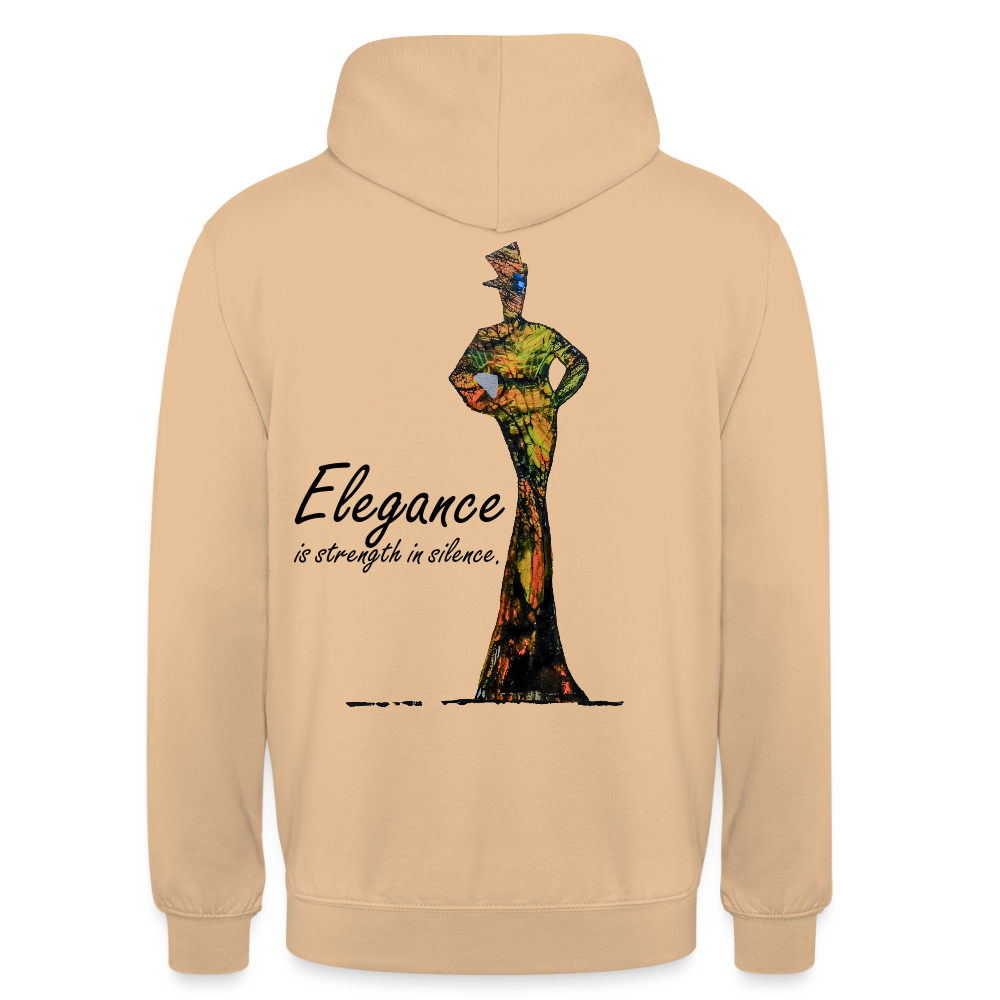 Unisex Hoodie Elegance Backprint - Pfirsich