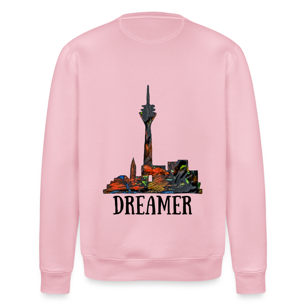 Unisex Bio Pulli Düsseldorferskyline Backprint - Hellrosa